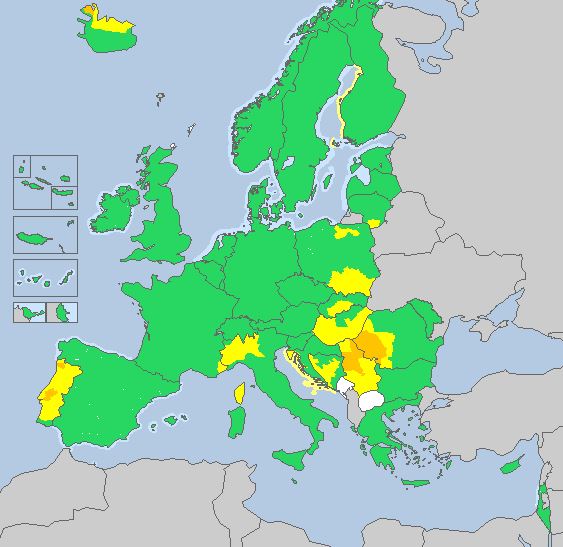 Alerte météo Europe